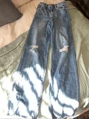 Hidden Jeans Distressed Raw Hem Denim Jeans Size 23x32”